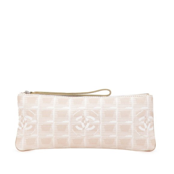 CHANEL Cream Logo Pouch - Picture 1 of 12